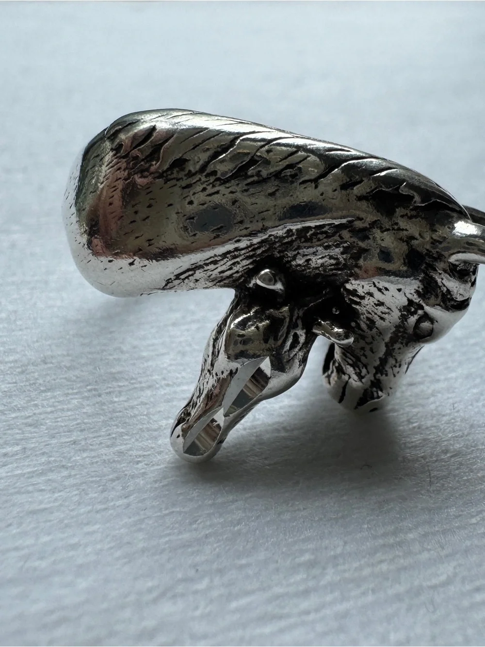 Sterling Silver 925 Horse and Mare Band Ring Size 5.5 Signed Solid 8 Grams